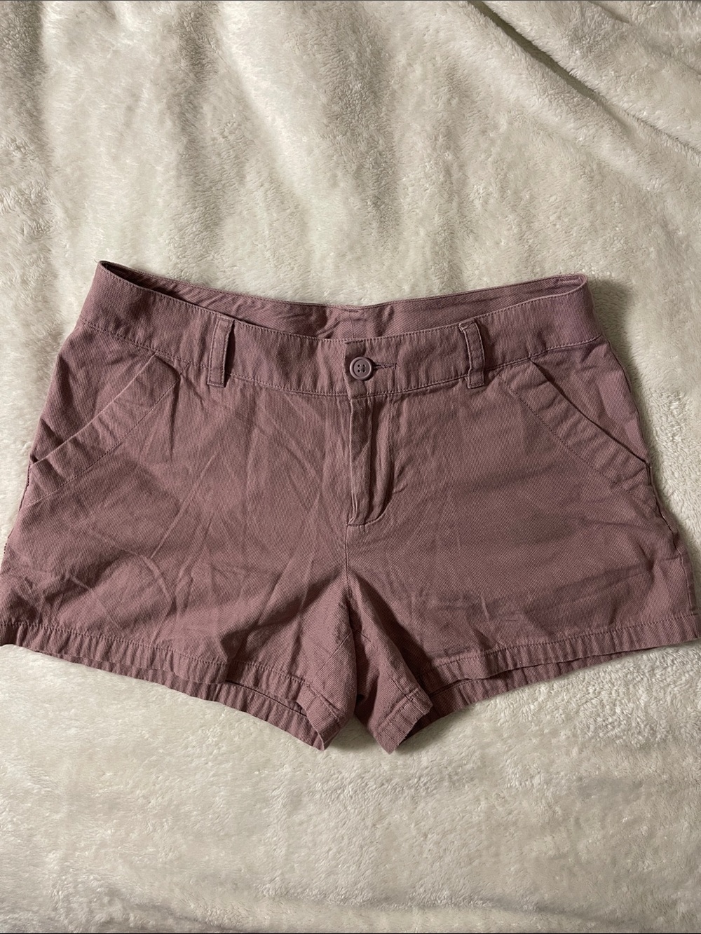 Women’s Mauve Pink Mid-Rise Soft Cotton Chino Shorts